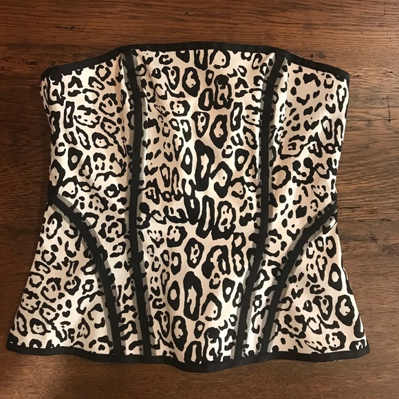 White House Black Market Tops - Bustier White House Black Market Leopard